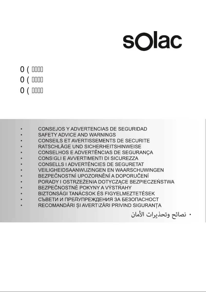 Page 1 de la notice Instructions de sécurité Solac ME7711