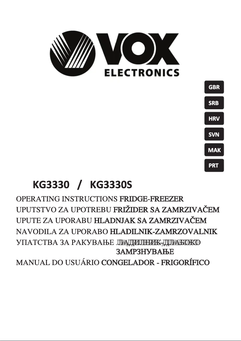 Página 1 del manual Manual de usuario VOX KG3330
