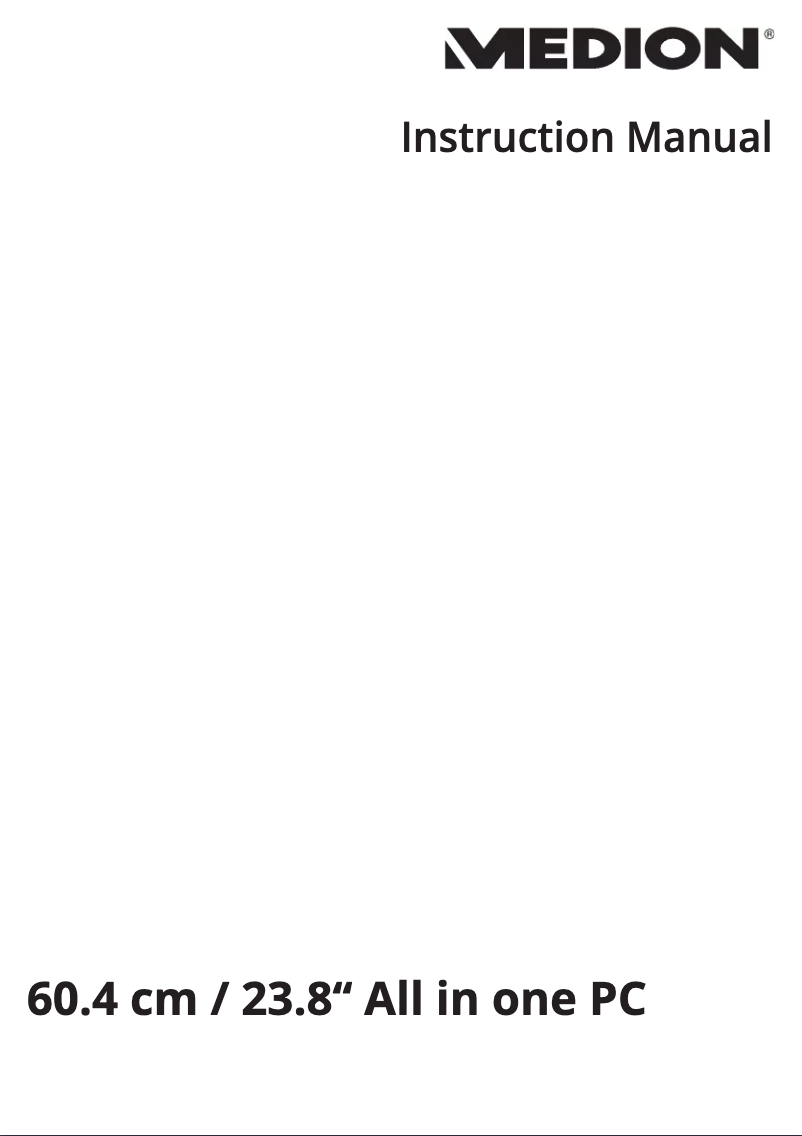 Page 1 of the manual User Manual Medion Akoya E23403