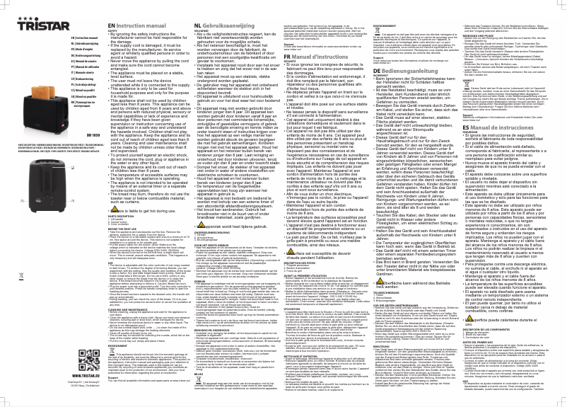 Page 1 de la notice Manuel utilisateur TriStar BR-1050
