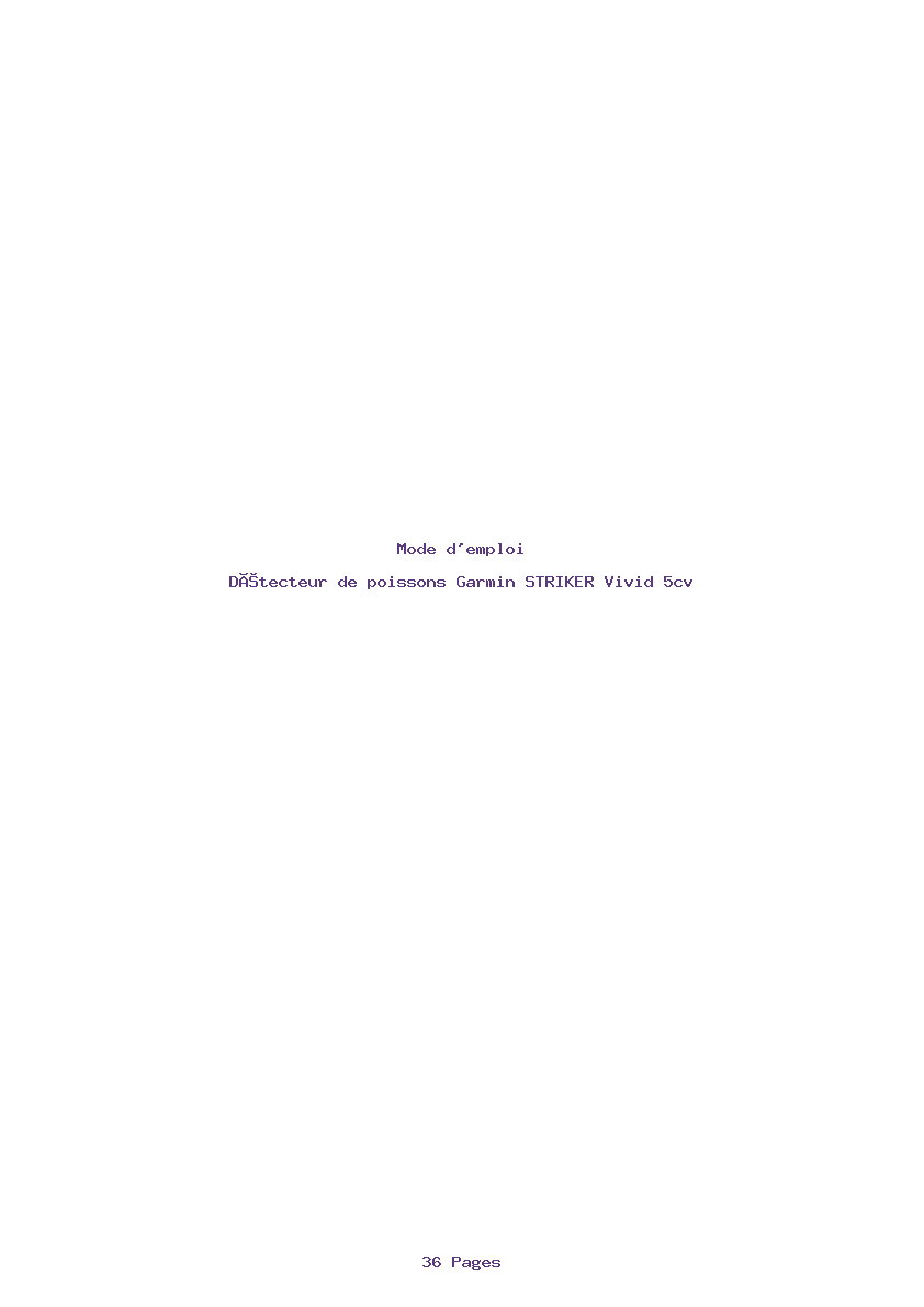Page 1 de la notice Mode d'emploi Garmin STRIKER Vivid 5cv