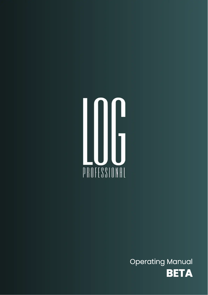 Page 1 de la notice Manuel utilisateur LOG Professional Beta