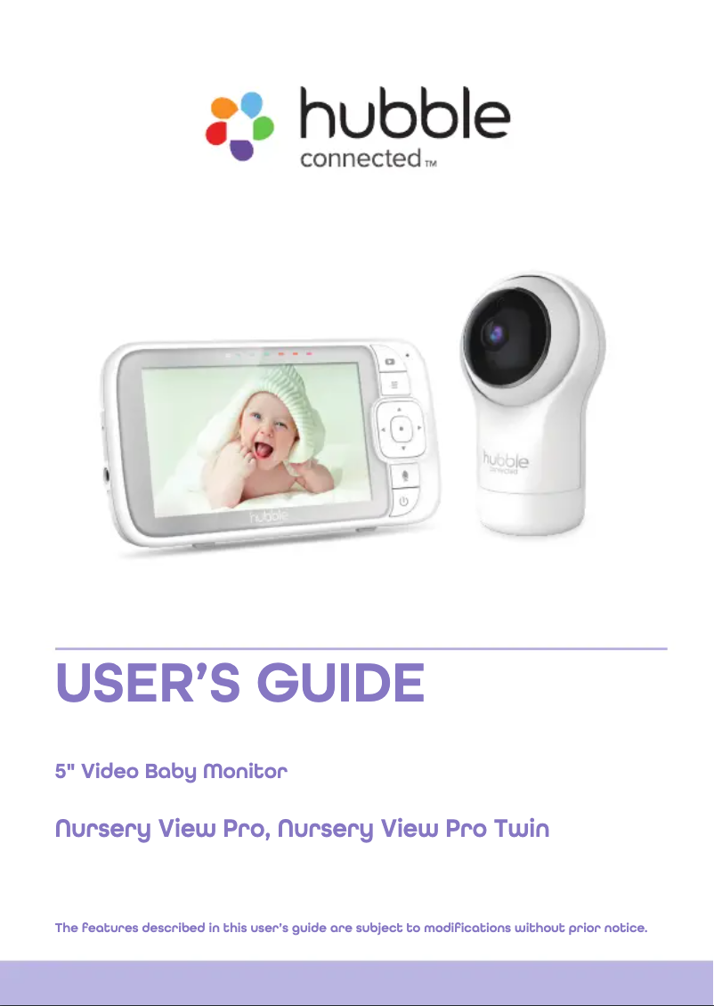 Página 1 del manual Manual de usuario Hubble Connected Nursery View Pro