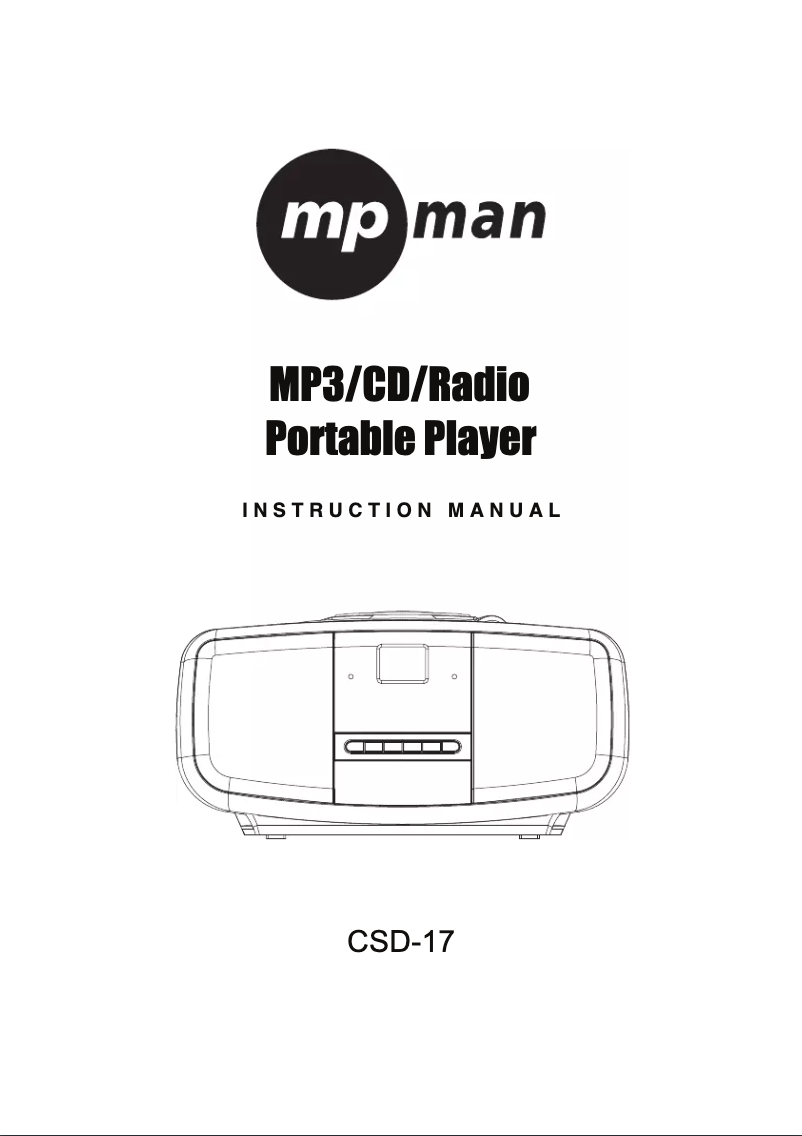 Page 1 de la notice Manuel utilisateur Mpman CSD17