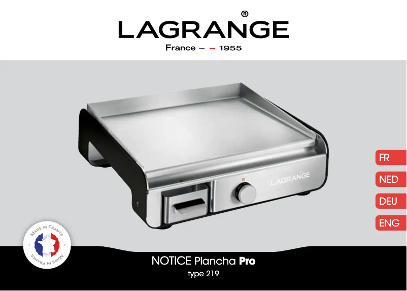 Page 1 de la notice Manuel utilisateur Lagrange 219115