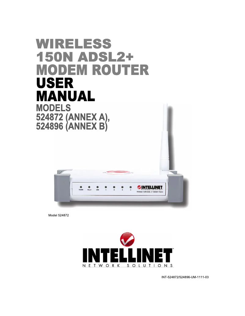 Page 1 de la notice Manuel utilisateur Intellinet 524872