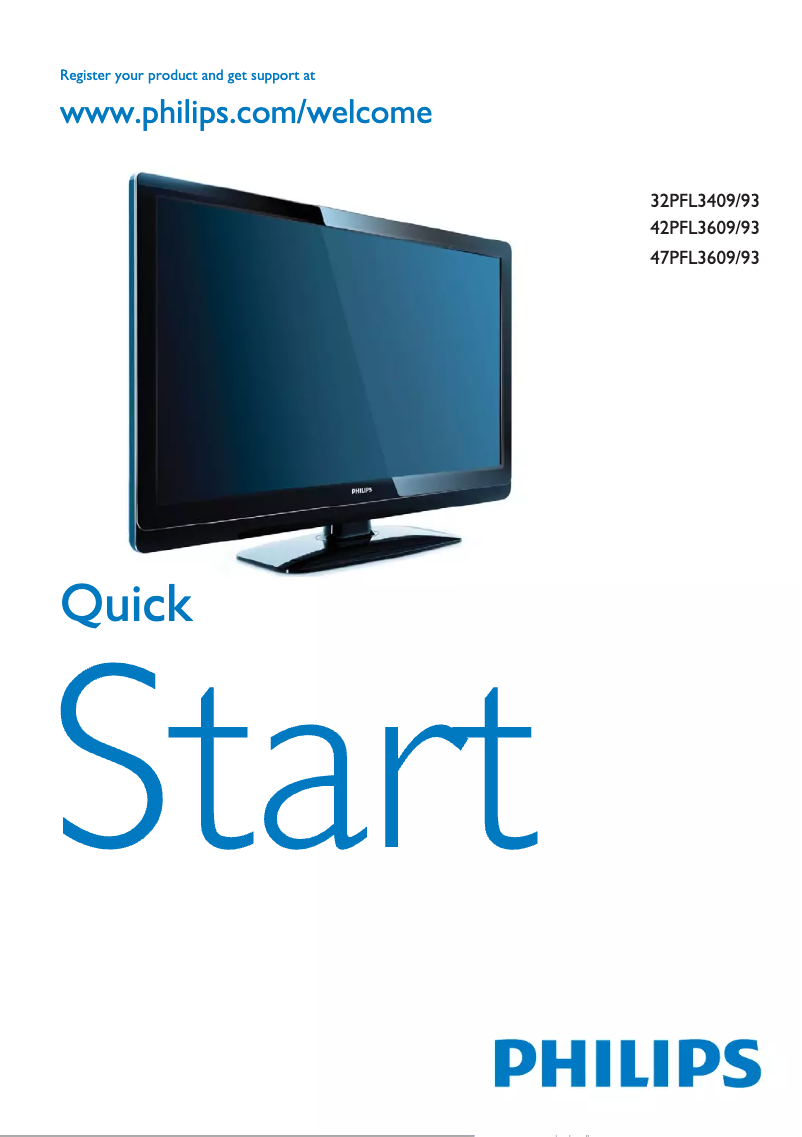 Page n°1 - Guide d'installation Philips 42HFL3381