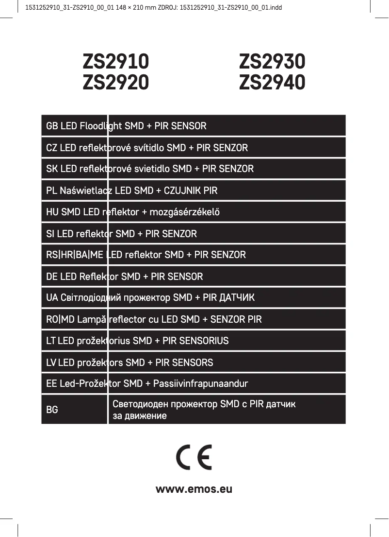 Page 1 de la notice Manuel utilisateur Emos ILIO ZS2910