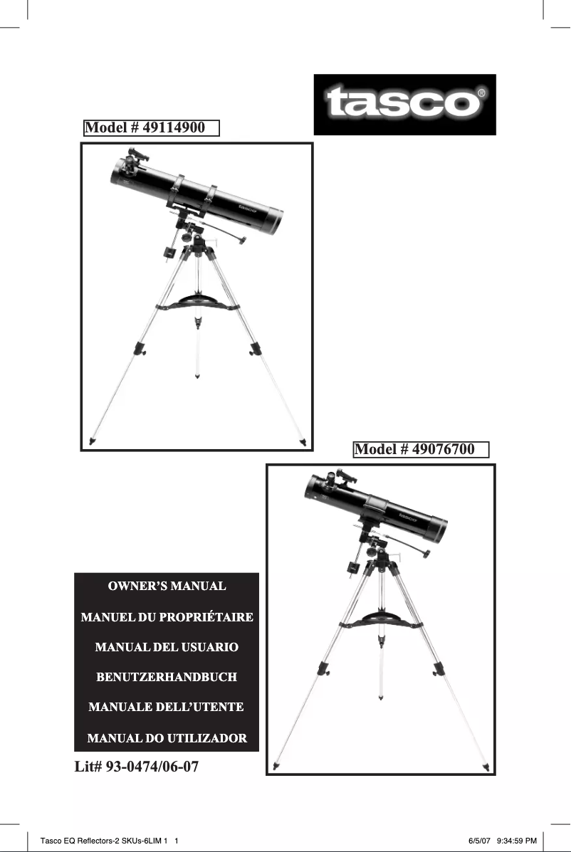 Página 1 del manual Manual de usuario Tasco Space Station 49114900