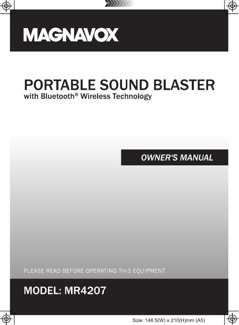 Page 1 de la notice Manuel utilisateur Magnavox MR4207