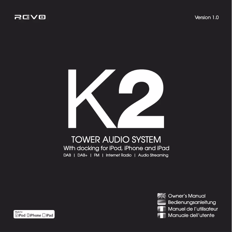 Page 1 de la notice Manuel utilisateur REVO K2