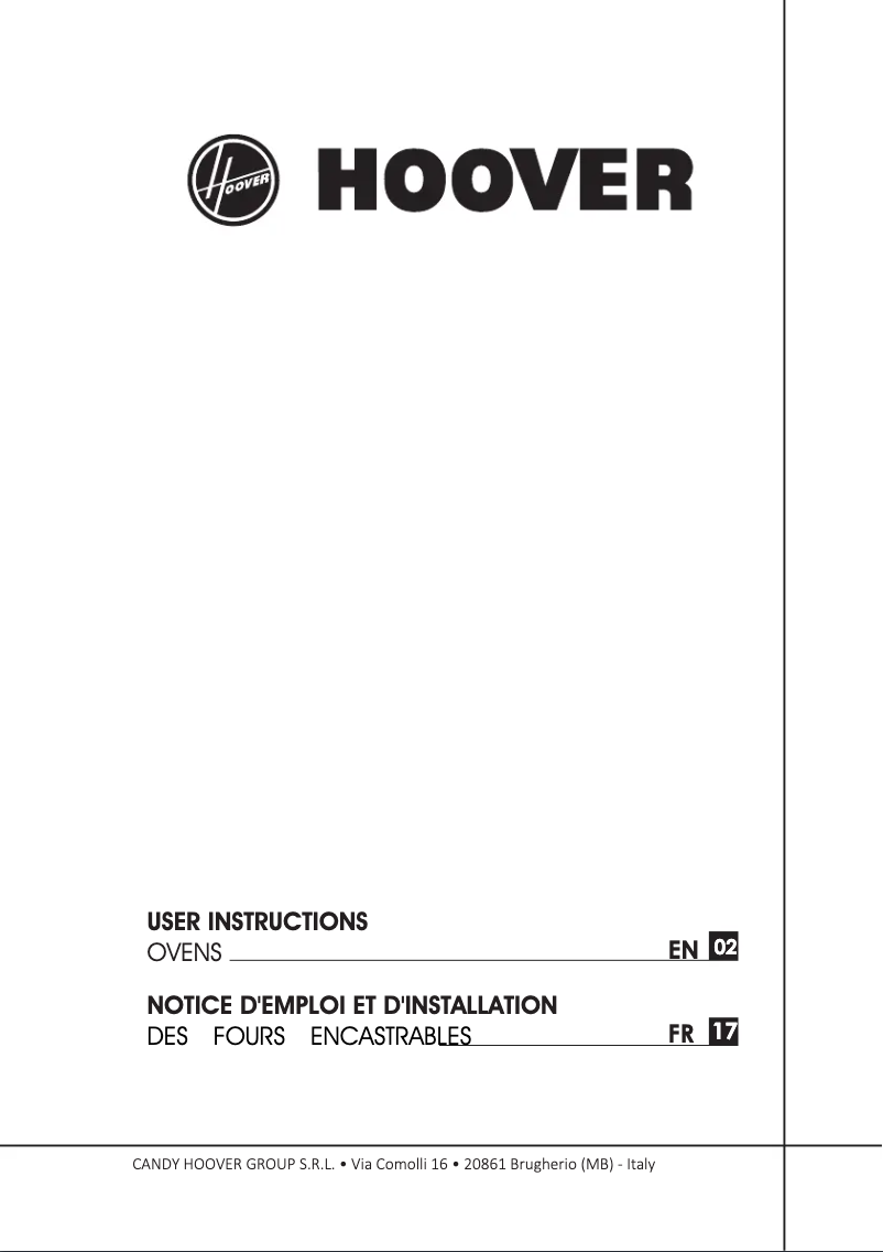 Page 1 de la notice Manuel utilisateur Hoover HOZ550IN WIFI/1
