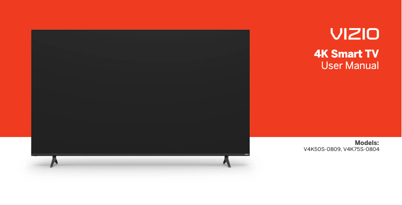 Page 1 of the manual User Manual VIZIO V4K50S-0809