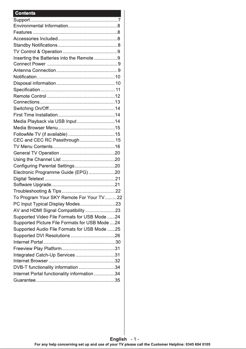 Page 1 de la notice Manuel utilisateur Hitachi 65HL6T64U