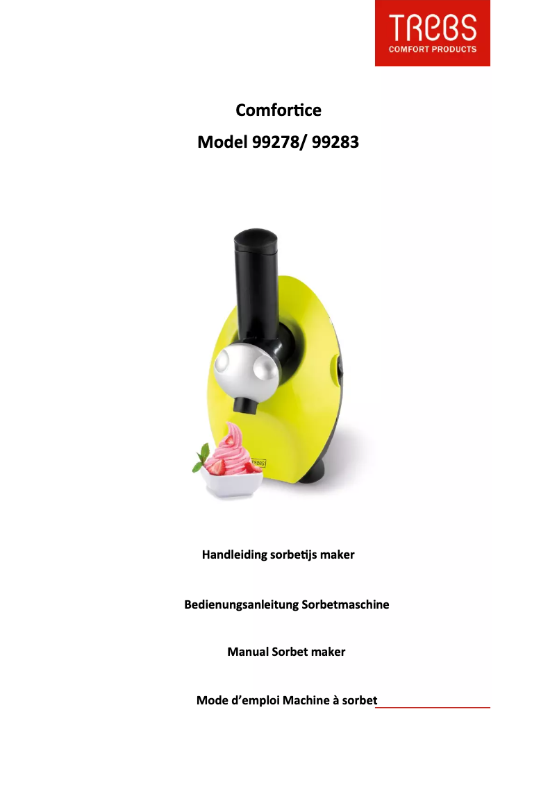 Page 1 de la notice Manuel utilisateur Trebs Comfortice 99278
