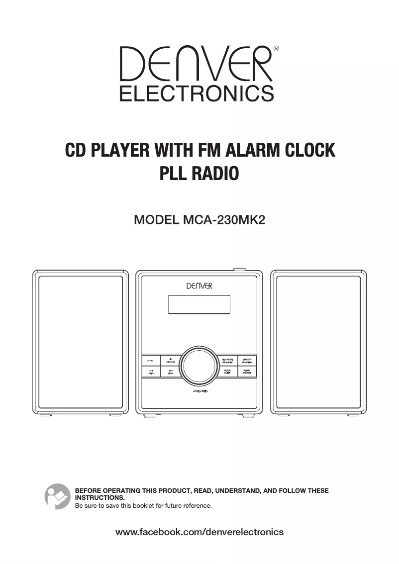 Page 1 de la notice Manuel utilisateur Denver MCA-230