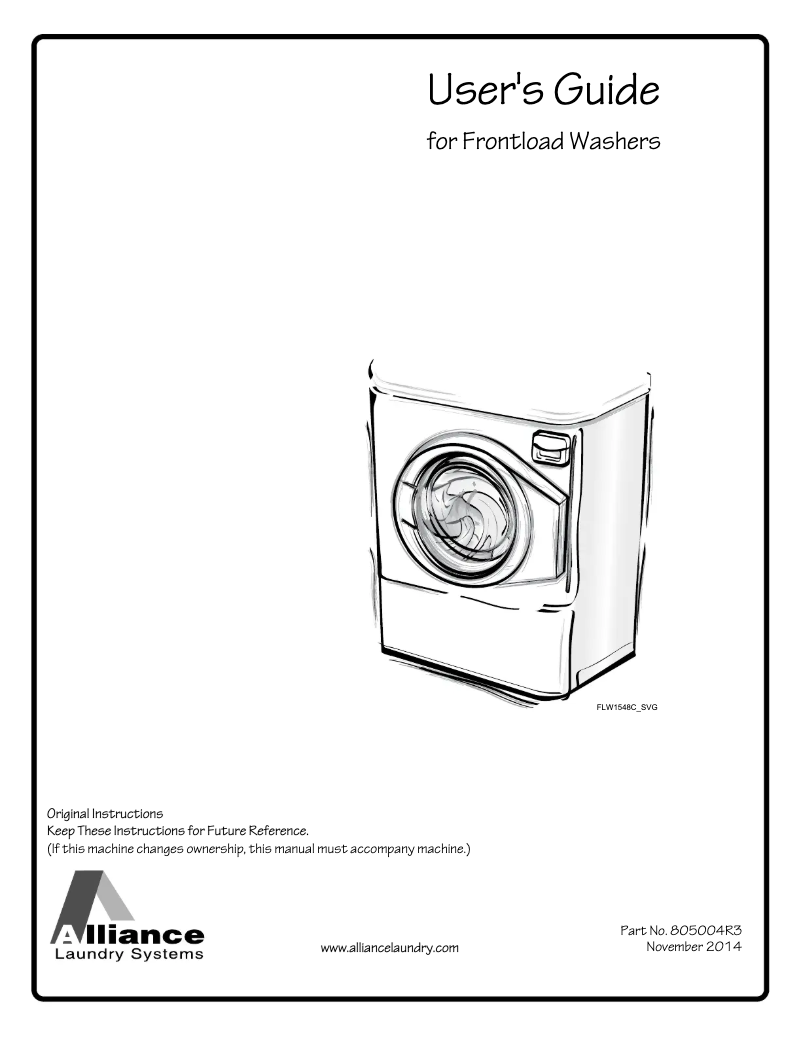 Página 1 del manual Manual de usuario Speed Queen ATEE9A