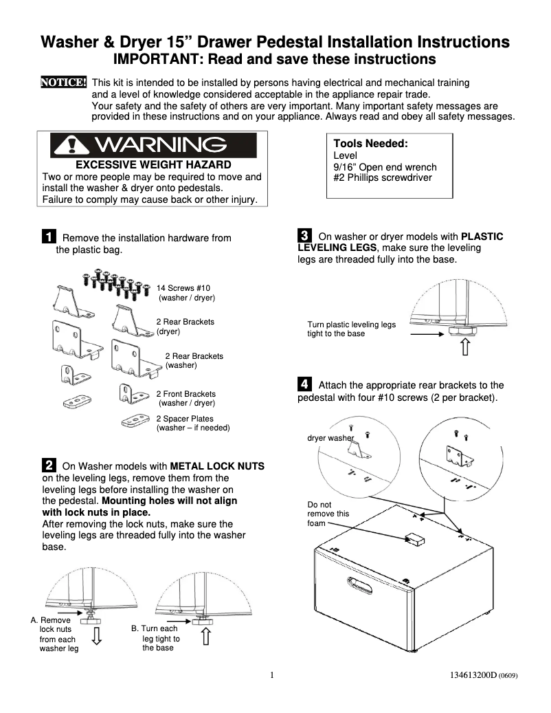 Image de la première page du manuel de l'appareil FPDW15