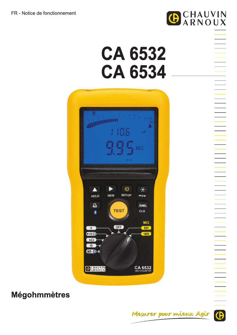 Page 1 of the manual User Manual Chauvin Arnoux C.A 6536