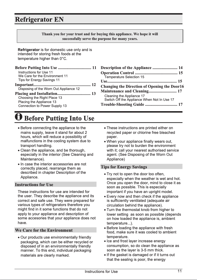 Page 1 de la notice Manuel utilisateur Gorenje R3144W