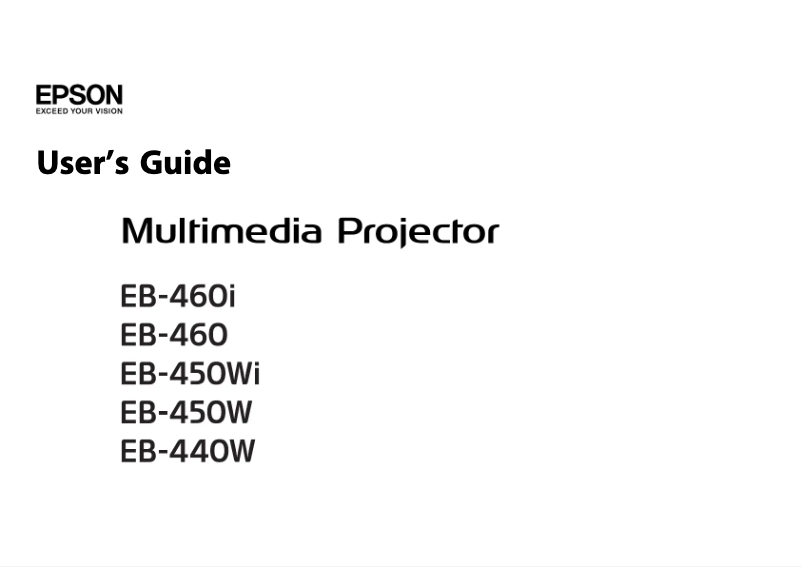Página 1 del manual Manual de instrucciones Epson EB-450W