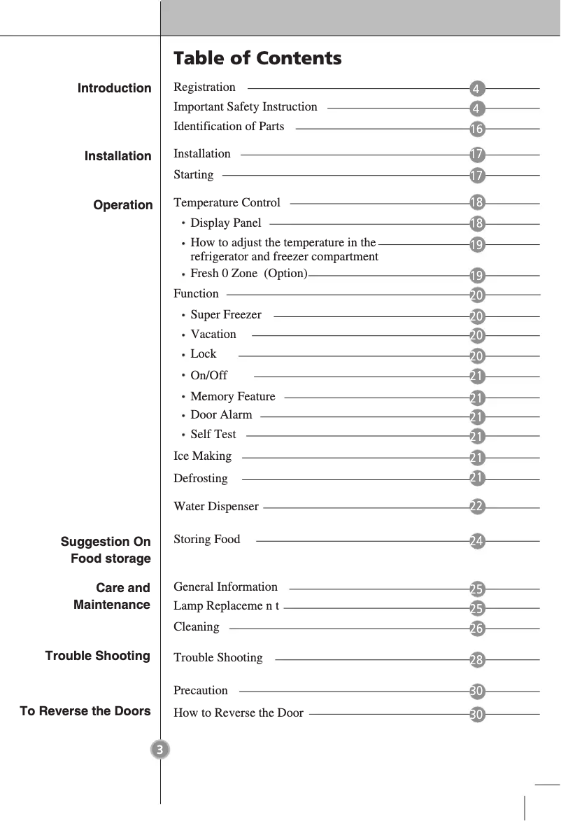 Page 1 de la notice Manuel utilisateur LG GB5135AVAW