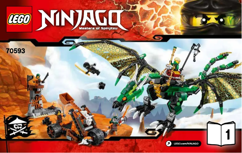Page 1 de la notice Manuel utilisateur Lego Ninjago 70593