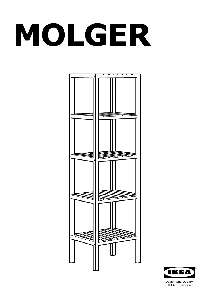 Page 1 de la notice Instructions / montage Ikea MOLGER