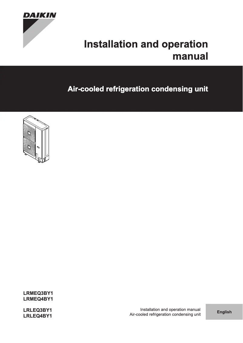 Page 1 de la notice Manuel utilisateur Daikin LRLEQ3BY1