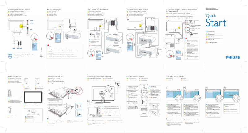 Page 1 of the manual Quick Start Guide Philips 42PFL3403
