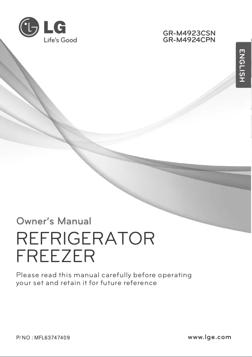 Page 1 of the manual User Manual LG GR-M4925CGN