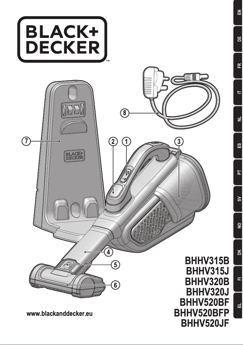 Page 1 de la notice Manuel utilisateur Black & Decker Dustbuster BHHV315J