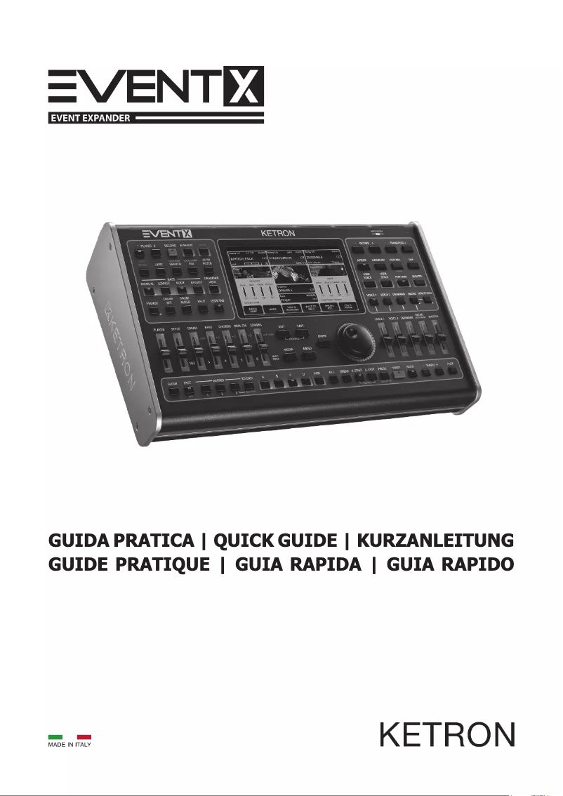 Page 1 de la notice Manuel utilisateur Ketron EVENTX