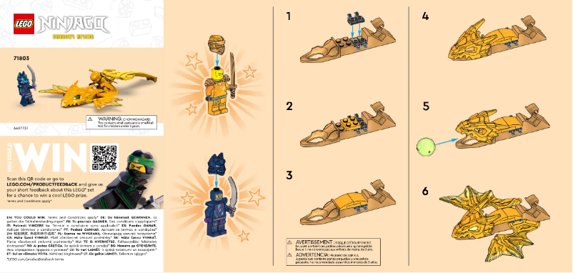 Page 1 de la notice Manuel utilisateur Lego Ninjago 71803