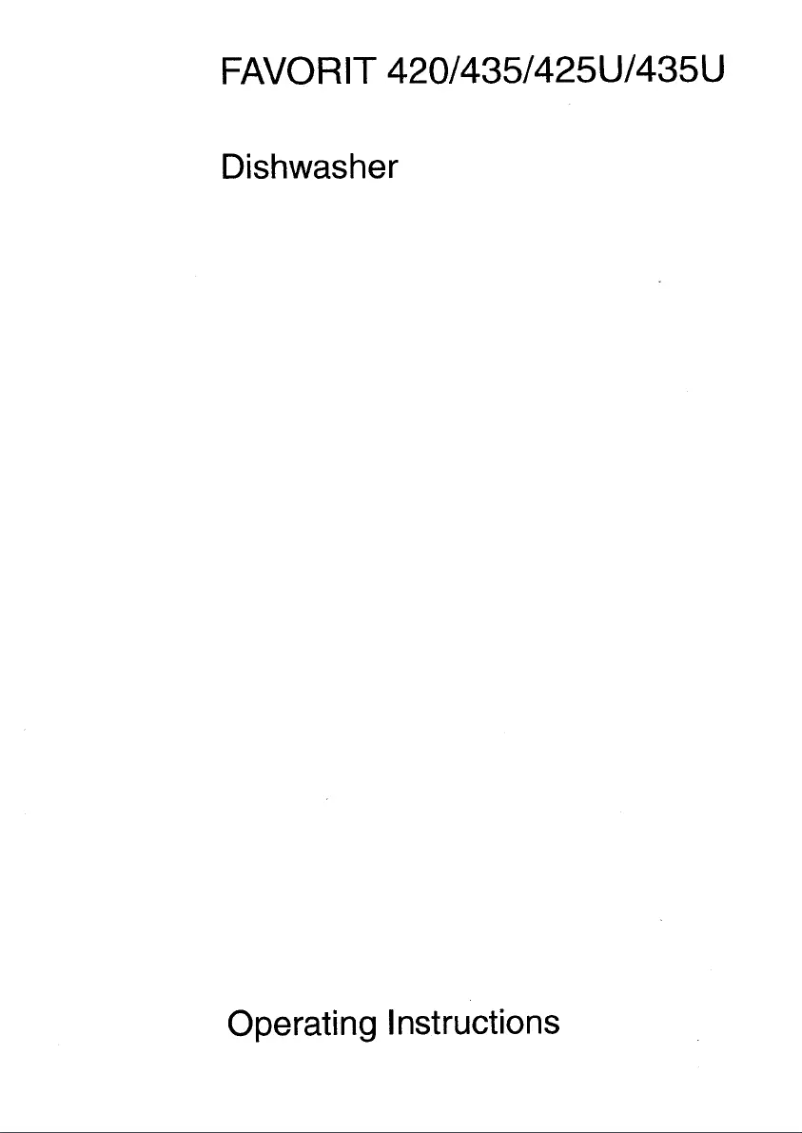 Page 1 de la notice Manuel utilisateur AEG Favorit 425 U