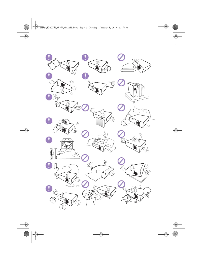 Página 1 del manual Guía de inicio rápido BenQ MX766