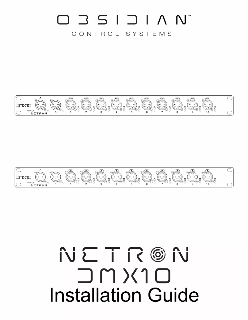Página 1 del manual Manual de usuario Obsidian Netron DMX10