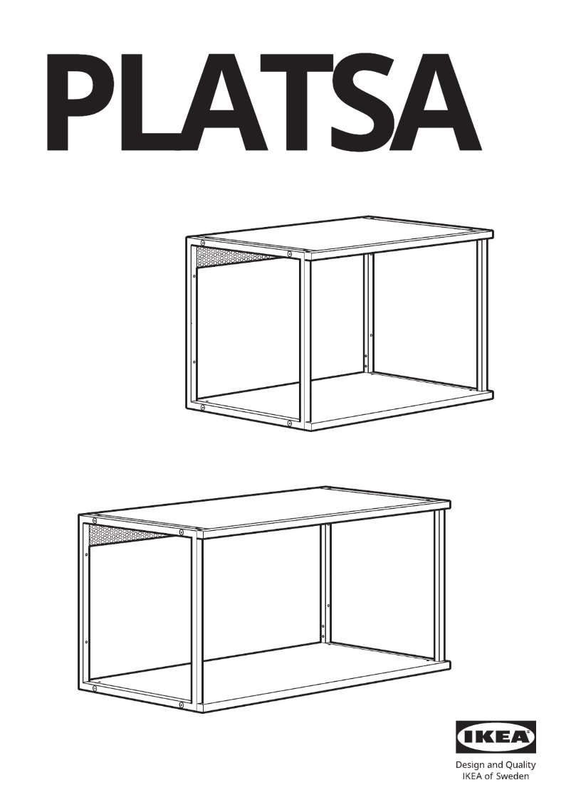 Page 1 de la notice Manuel utilisateur Ikea PLATSA 804.525.83