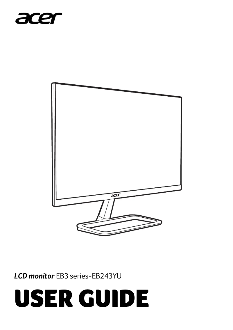 Page 1 de la notice Guide de démarrage rapide Acer EB243YU