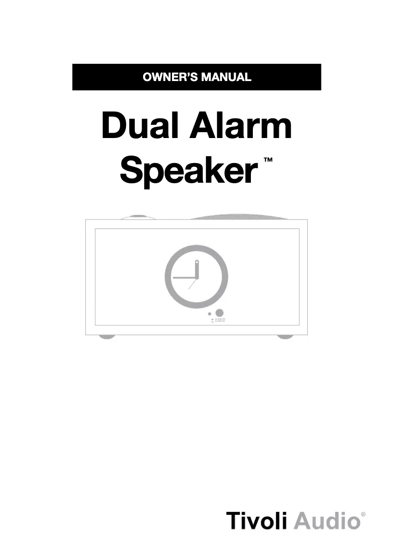 Page 1 de la notice Manuel utilisateur Tivoli Audio Dual Alarm Speaker