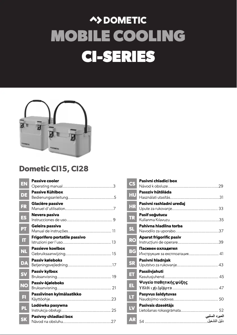 Página 1 del manual Manual de usuario Dometic CI21