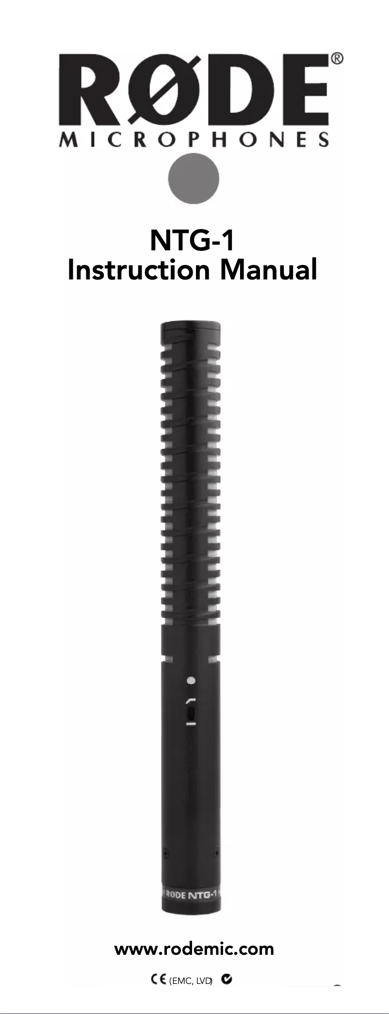Page 1 de la notice Manuel utilisateur Røde Rode NTG 1