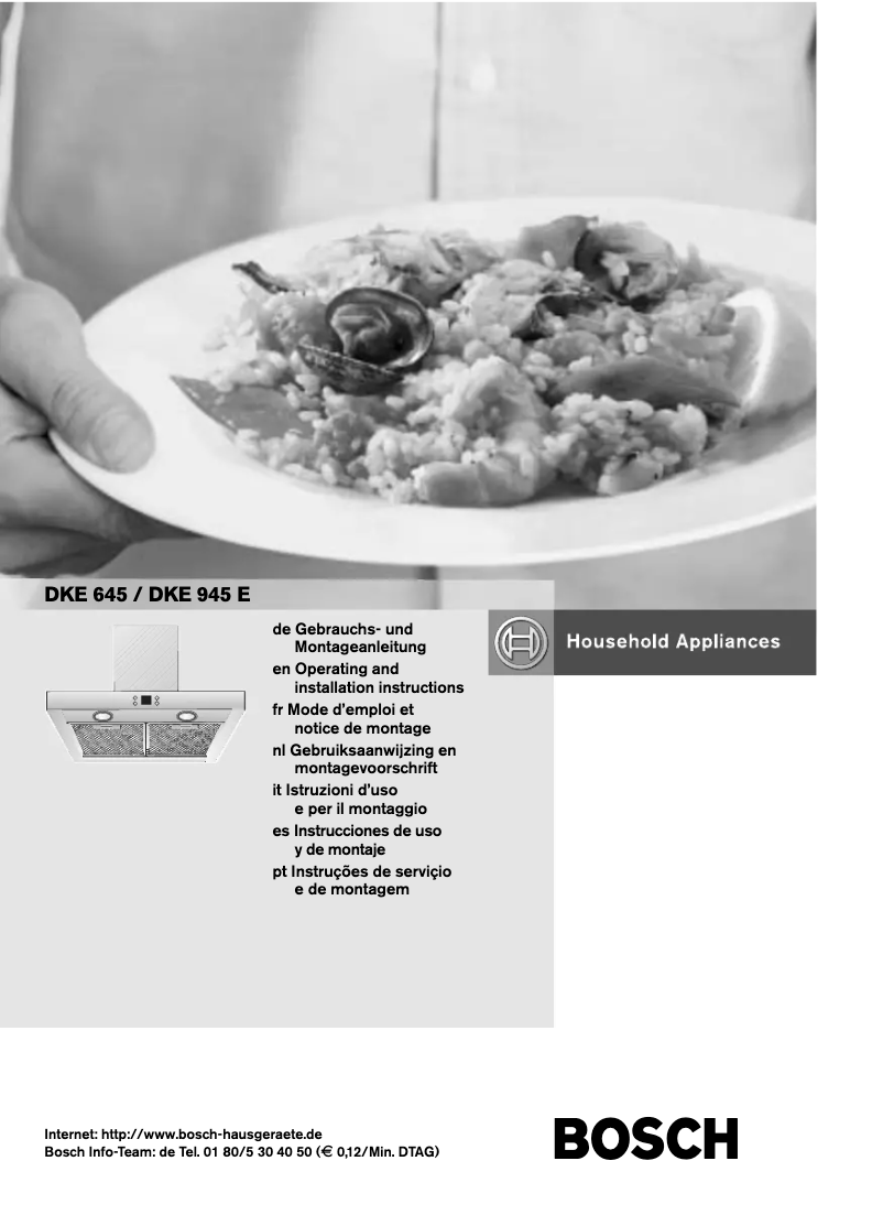 Page 1 de la notice Manuel utilisateur Bosch DKE645D