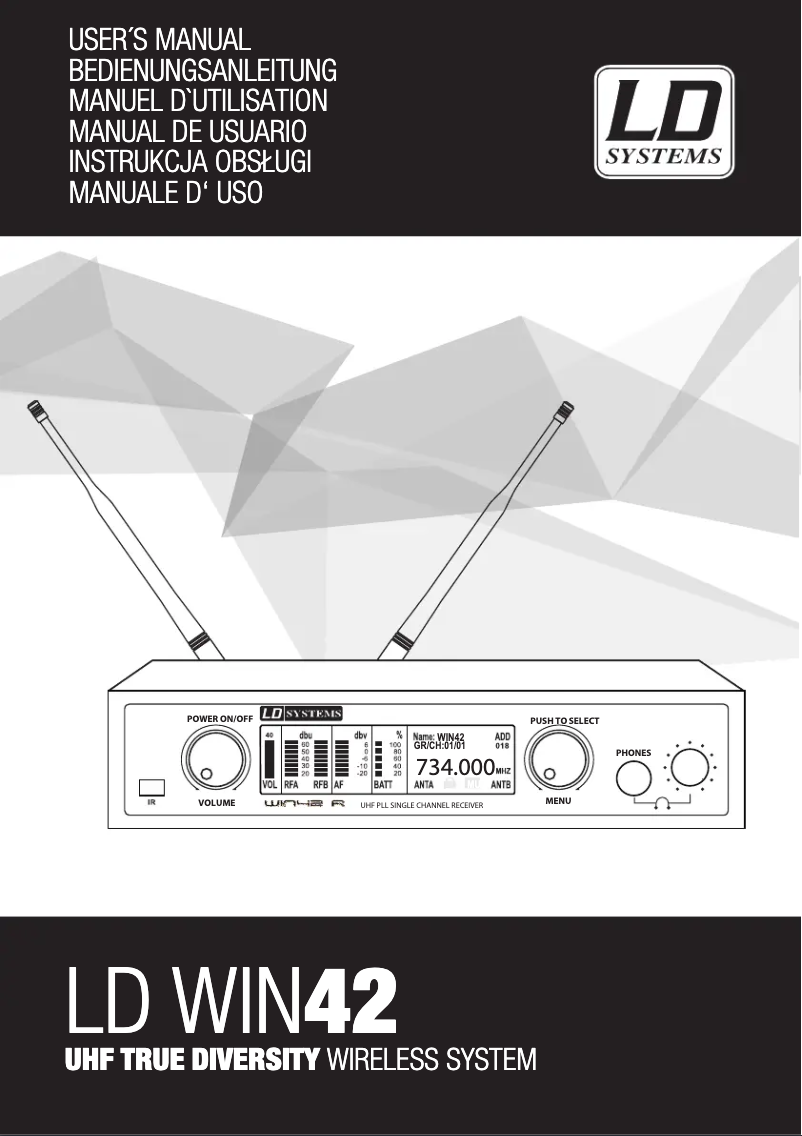 Page 1 de la notice Manuel utilisateur LD Systems WIN 42 BPH 2