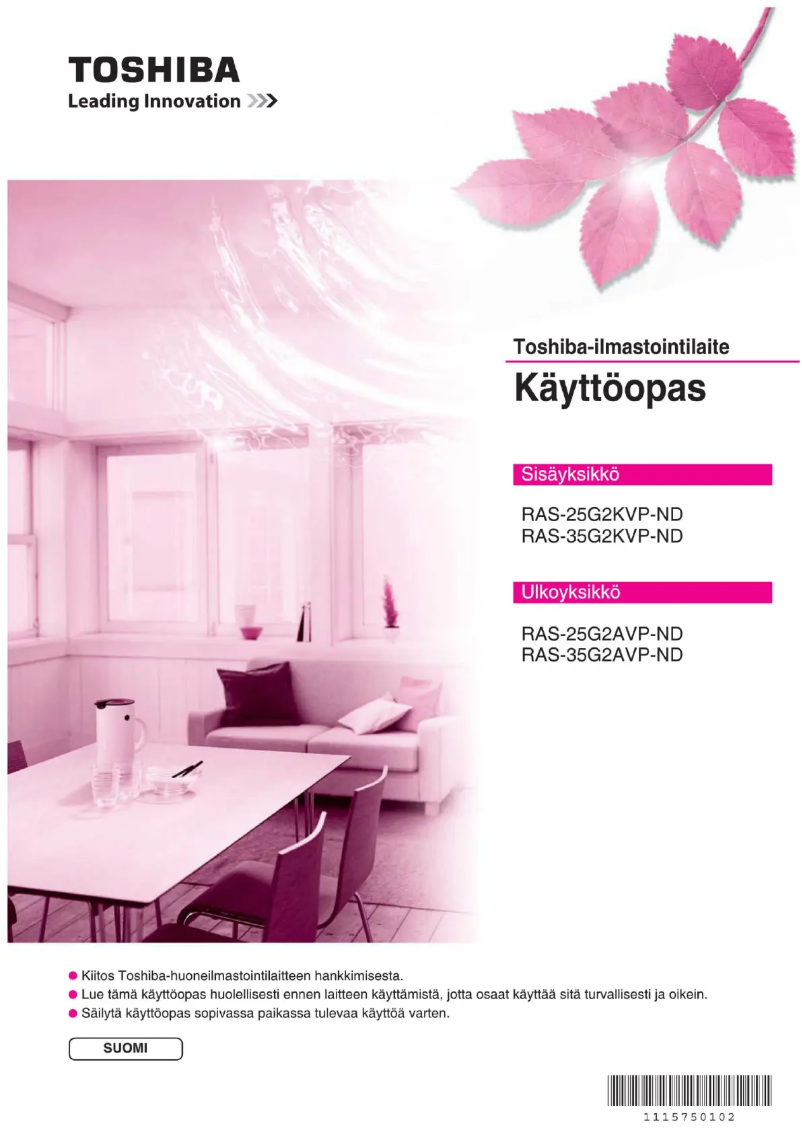 Page 1 de la notice Manuel utilisateur Toshiba RAS-25G2KVP-ND