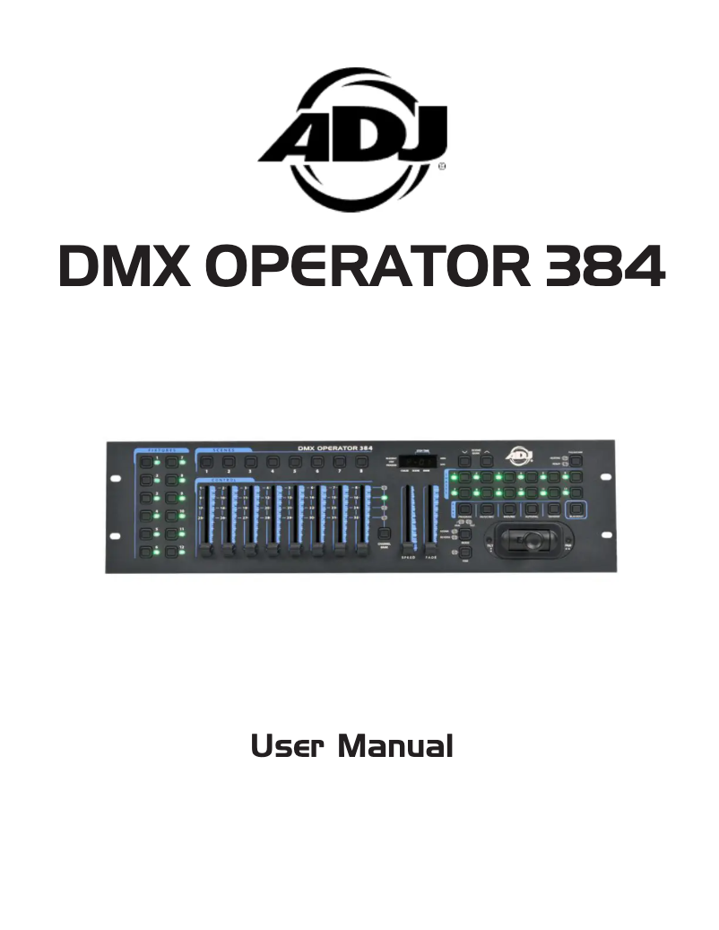 Page 1 de la notice Manuel utilisateur Adj DMX Operator 384