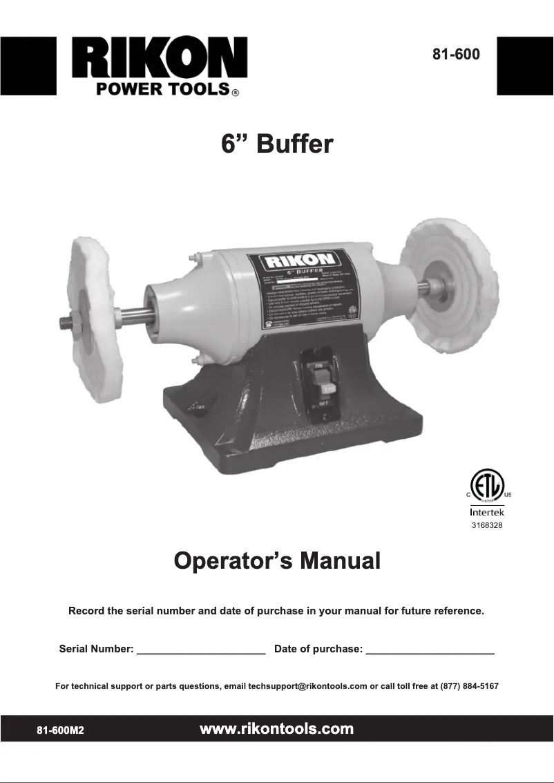 Page 1 of the manual User Manual RIKON 81-600