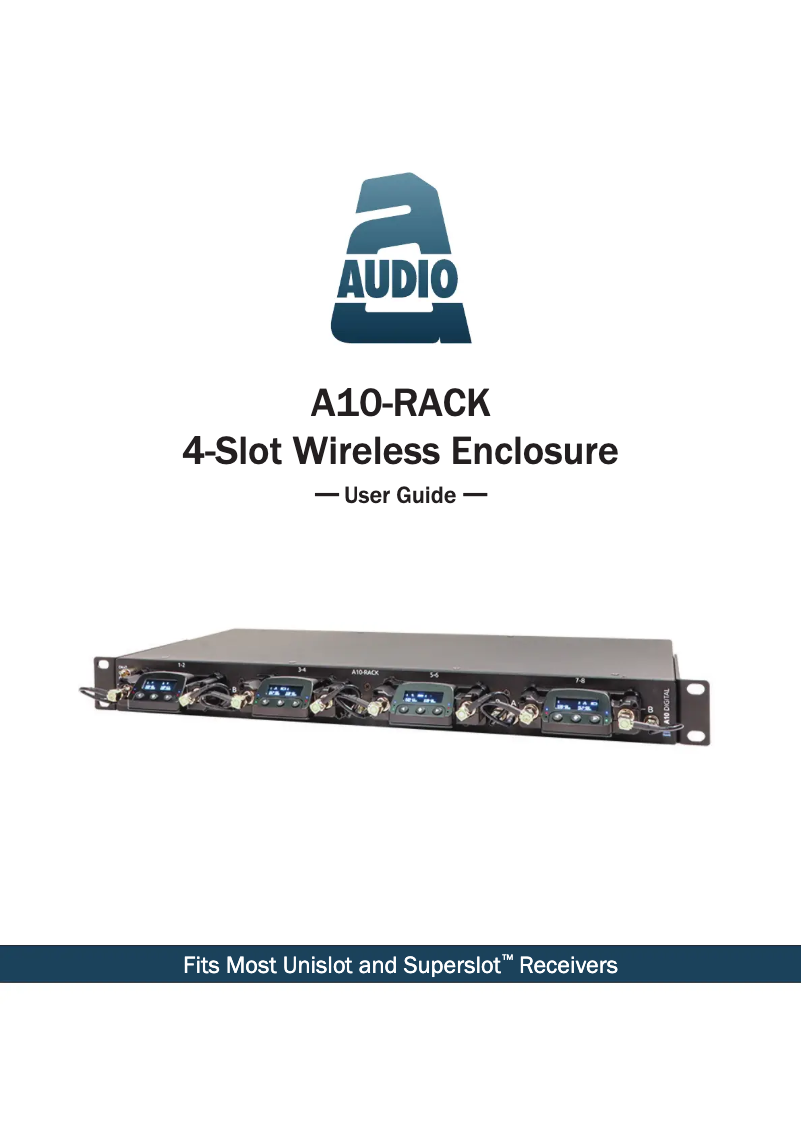 Page 1 de la notice Manuel utilisateur Sound Devices A10-RACK