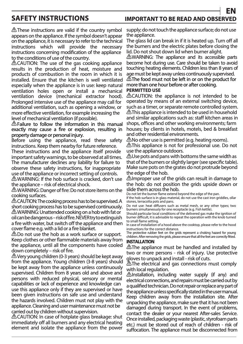 Página 1 del manual Manual de usuario Whirlpool GMR 6422/IXL