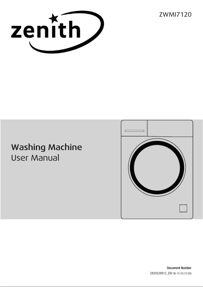 Page 1 de la notice Manuel utilisateur Zenith ZWMI7120